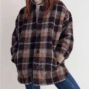 Madewell Belrose Shirt-Jacket in Cassel Plaid